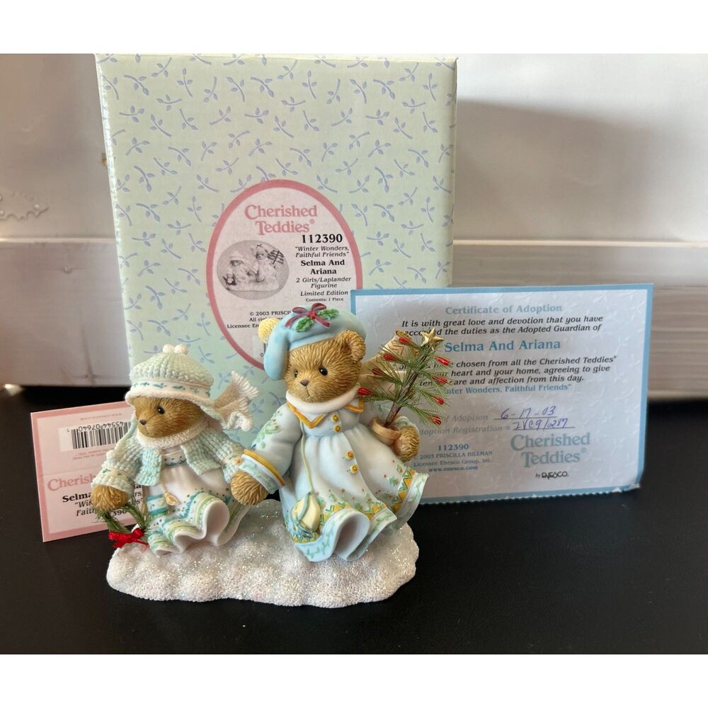 2003 Cherished Teddies Selma & Ariana 112390 Limited Edition Laplander Christmas